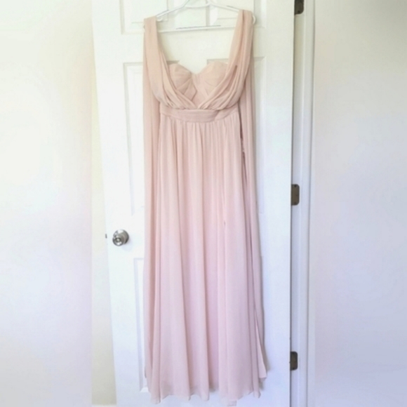 Birdy Grey Convertible Maxi Dress w/Pleated Sweetheart Bodice-Many Ways to Style - Picture 4 of 5